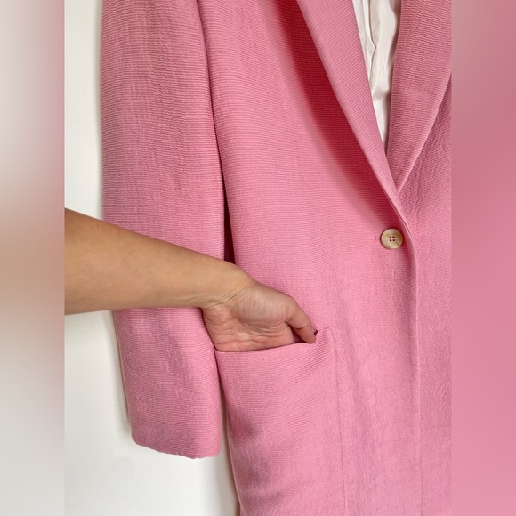 Zara Pink Bubble Gum Textured Weave Coat - XS - Picture 3 of 16